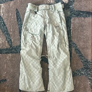 686 Women's Checkered Snowboard Pants - Light Green